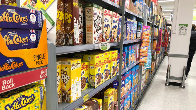 Kellogg's cereal at a UK supermarket