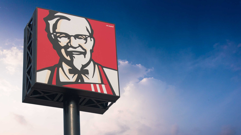 Colonel Sanders on a KFC sign