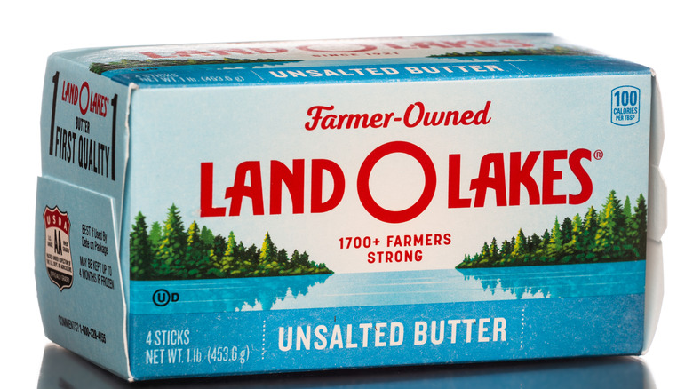 Land O' Lakes Unsalted Butter package