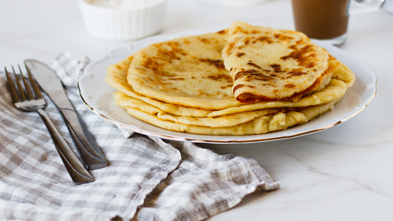 Lefse on a plate