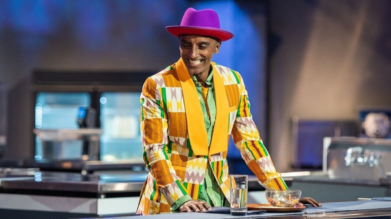 Marcus Samuelsson on Food Network set