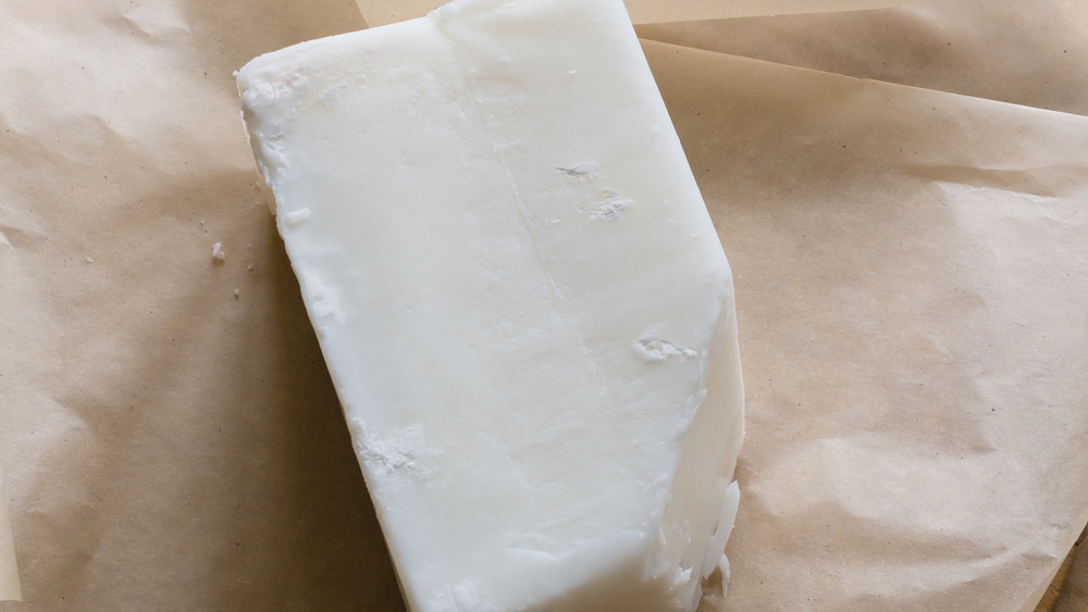 Block of beef tallow.