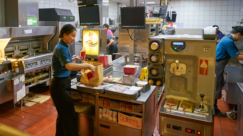 A McDonald's digital ice cream machine