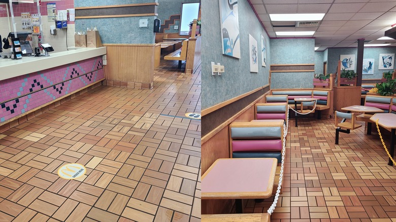 A "retro-style" McDonald's restaurant interior