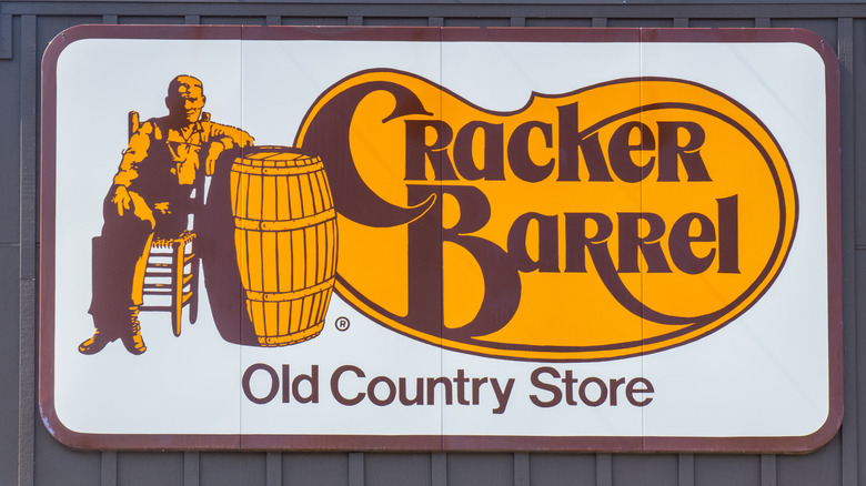Cracker Barrel logo on the outside of a store