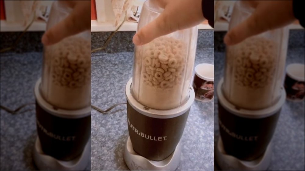 Cheerios in a blender