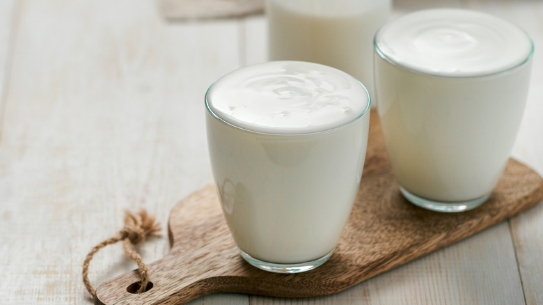 Buttermilk in a glass