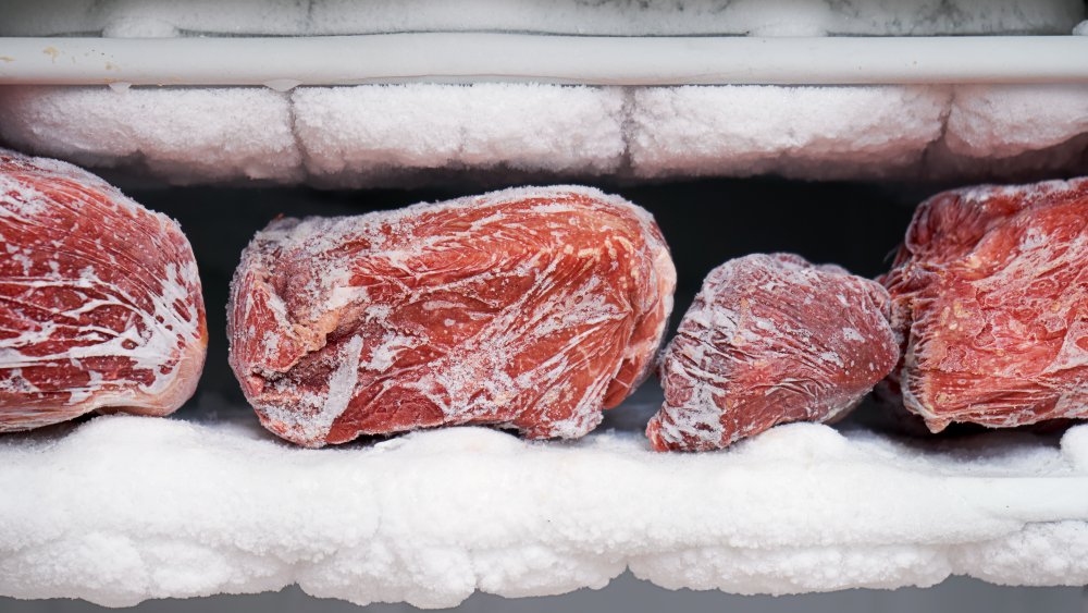 Frozen meat artfully arranged to make you consider the substance out of which life is sculpted.