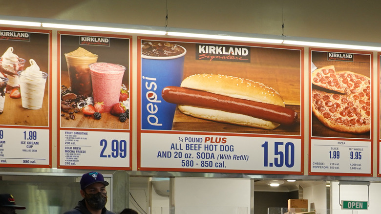 Costco food court signage