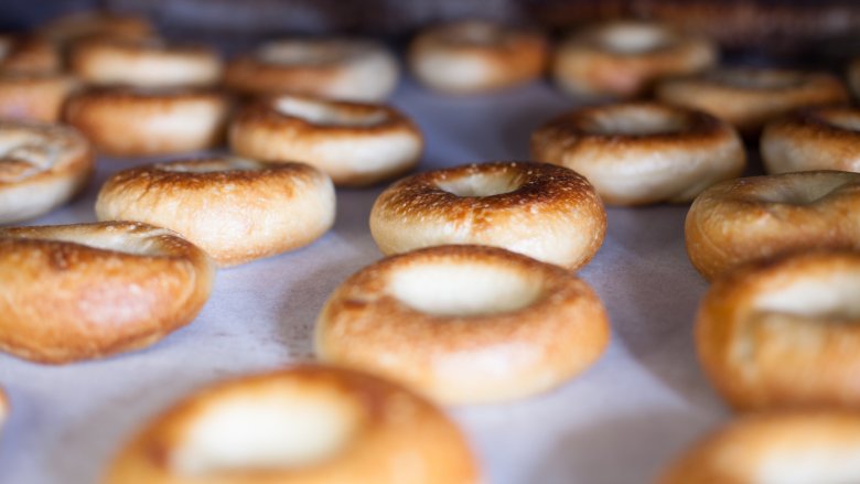 bagels baking