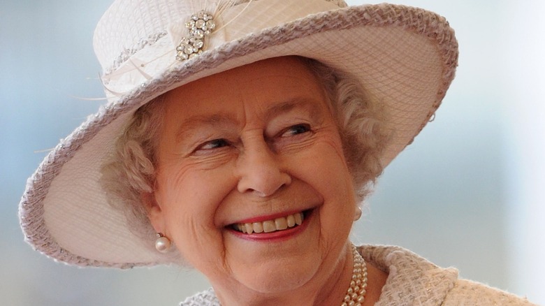 Close-up of smiling Queen Elizabeth II