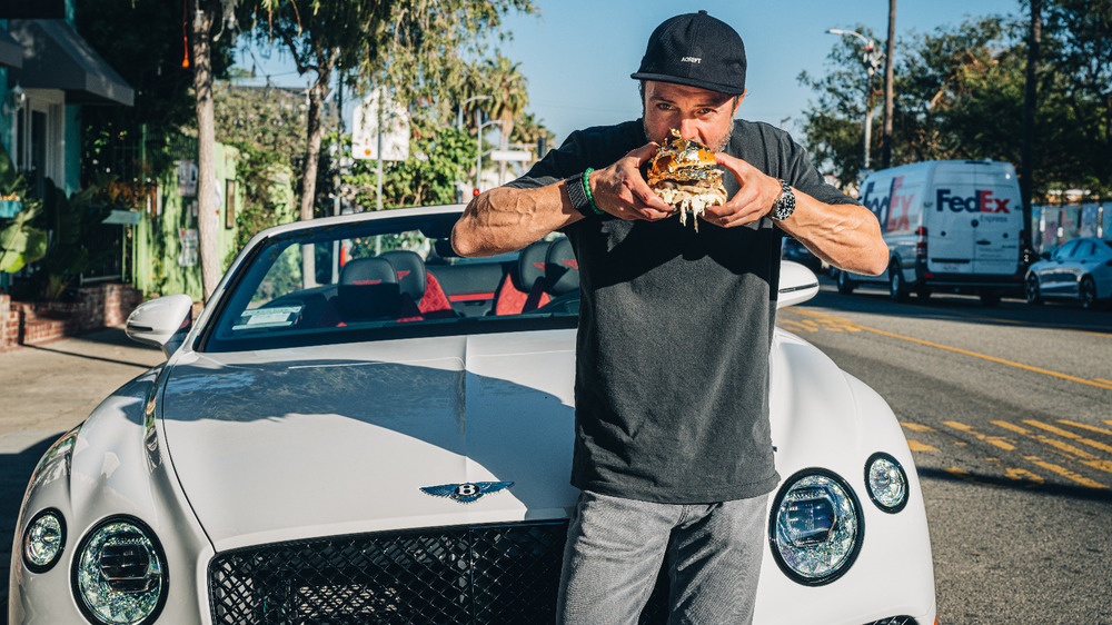 Chef David Myers, his burger, and a Bentley