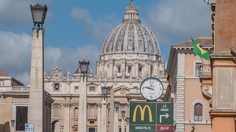 McDonald's right outside Vatican City