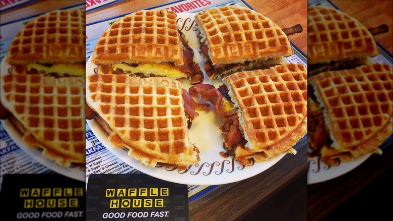 bacon egg and cheese on waffle waffle house secret menu item