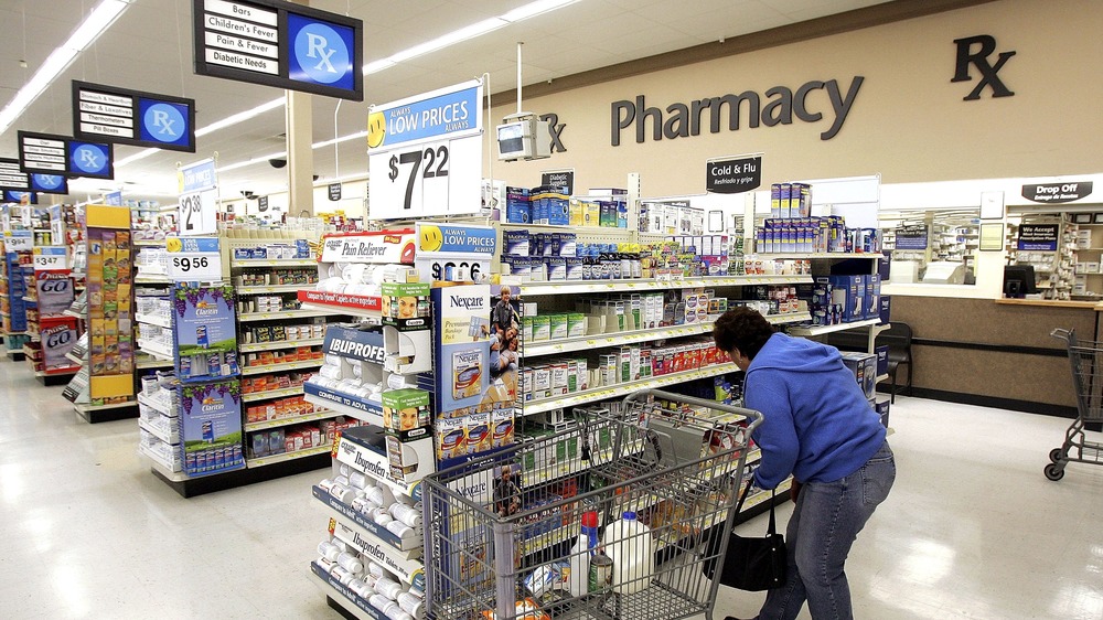 Shopping at a Walmart pharmacy