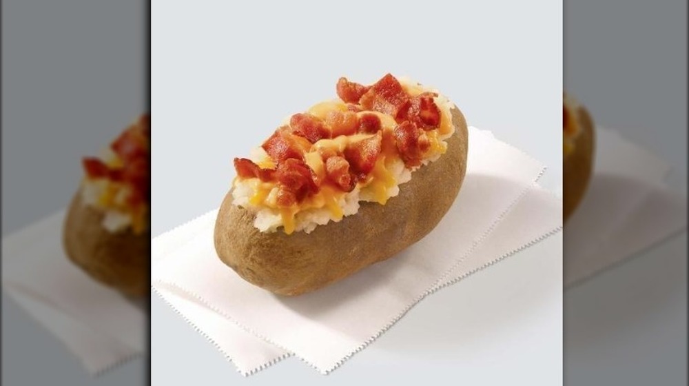 Baked potato from Wendy's with cheese