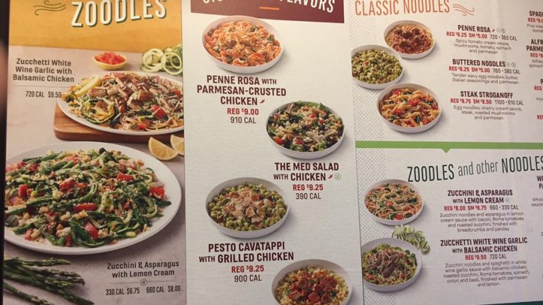 Noodles and Co menu