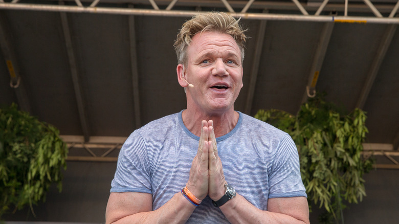 gordon ramsay speaking at a food festival