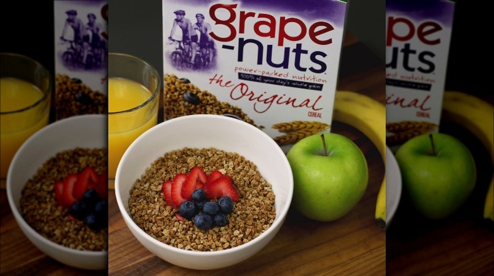 Grape-Nuts box and bowl