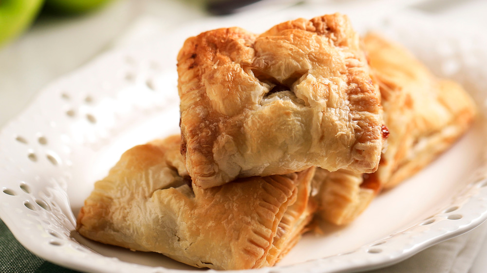 Flaky apple turnover pastries