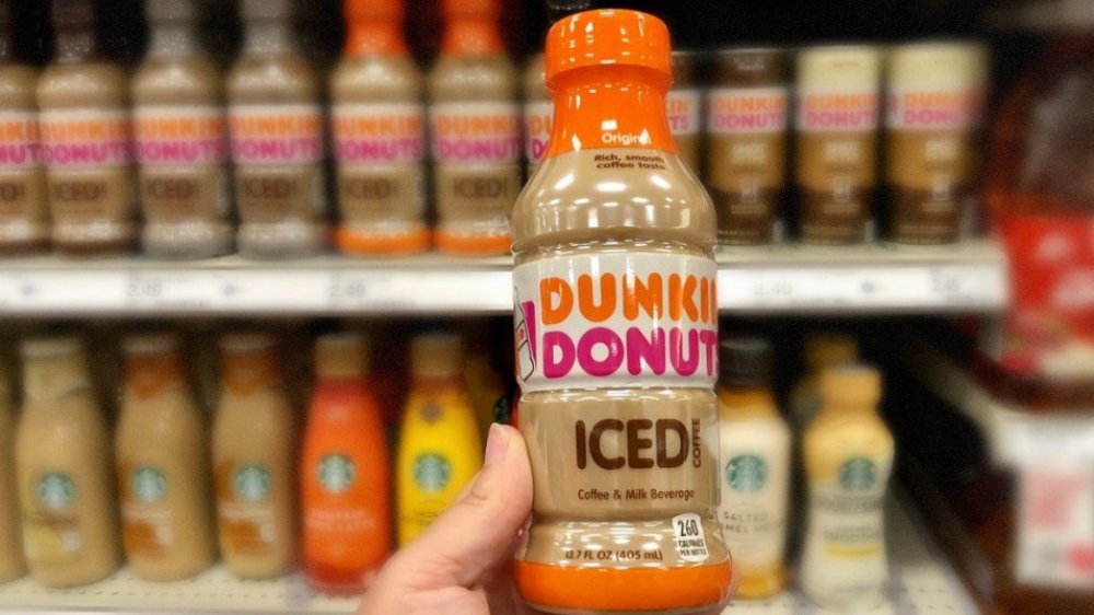 bottled Dunkin' iced coffee