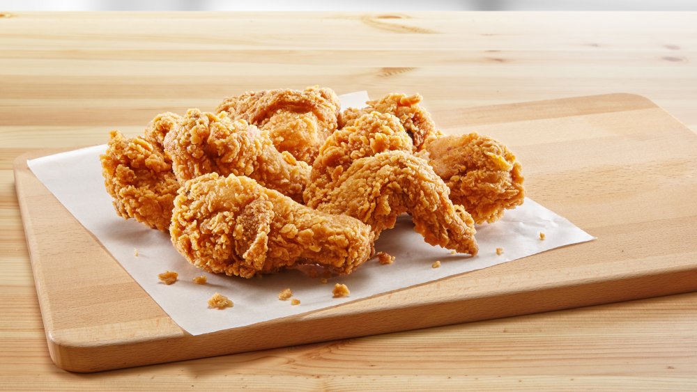 A plate of fried chicken