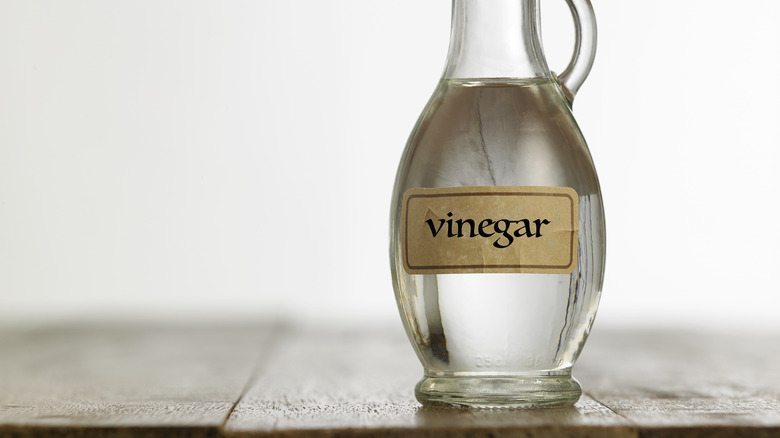 Glass container of vinegar