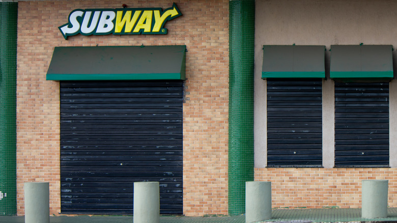 Subway store closed