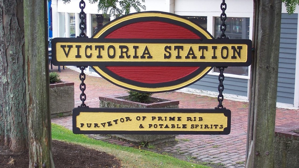 Victoria Station wooden sign