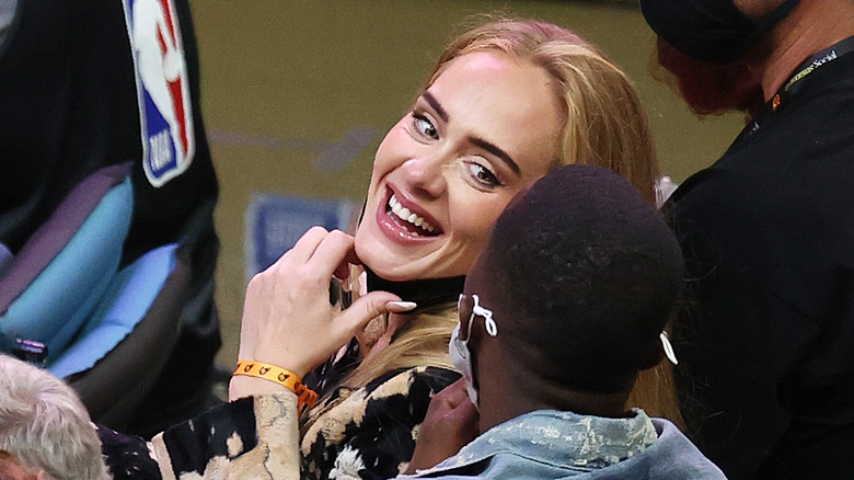  Singer Adele smiles