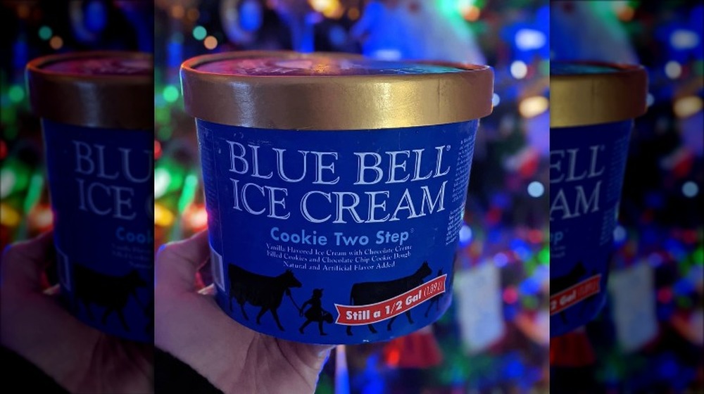 Blue Bell ice cream carton