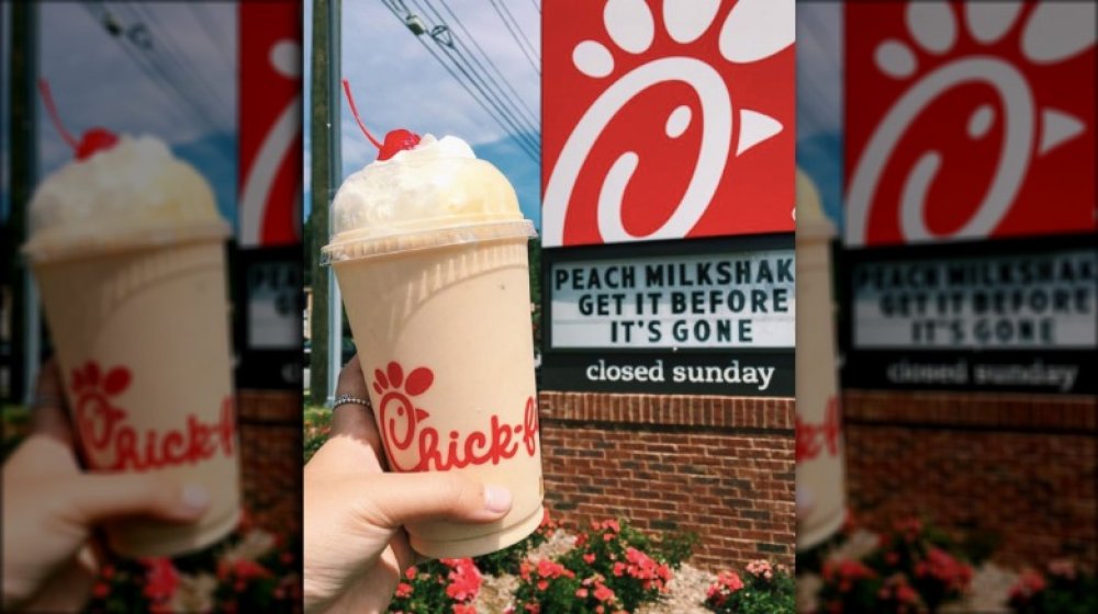 Chick-fil-A peach milkshake