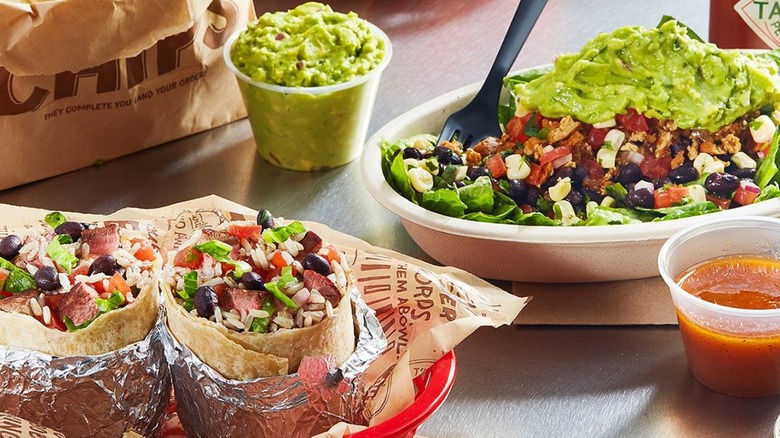 Chipotle food variety