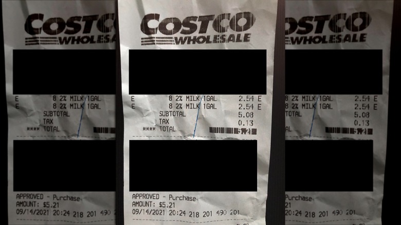 Costco small receipt