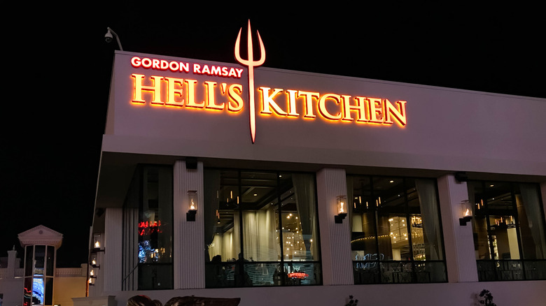 Outside Gordon Ramsay's Hell's Kitchen