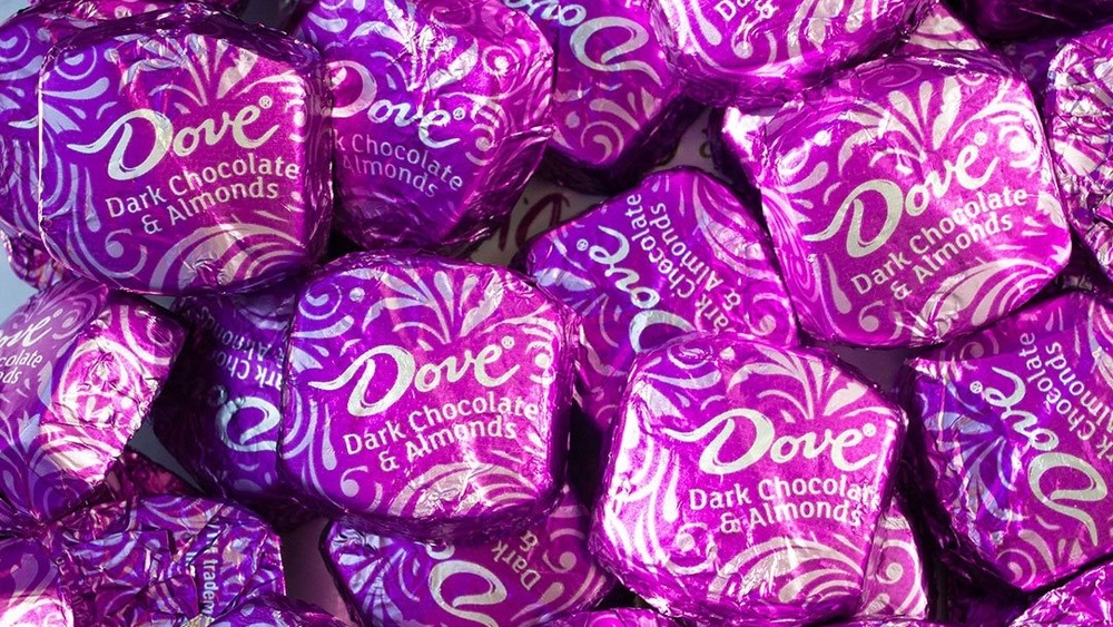 Dove chocolate Promises piled up