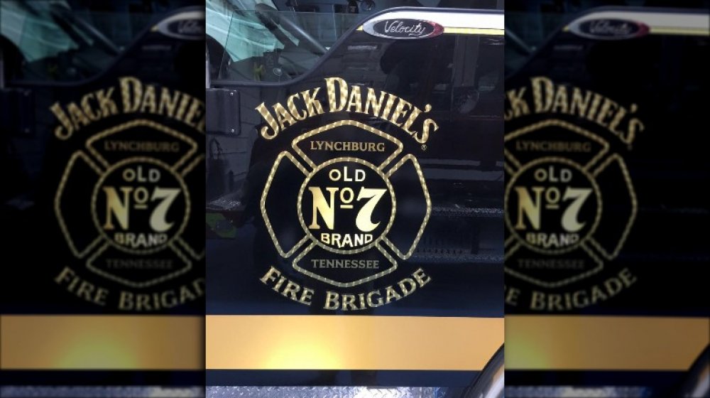 jack daniel's fire brigade logo on truck