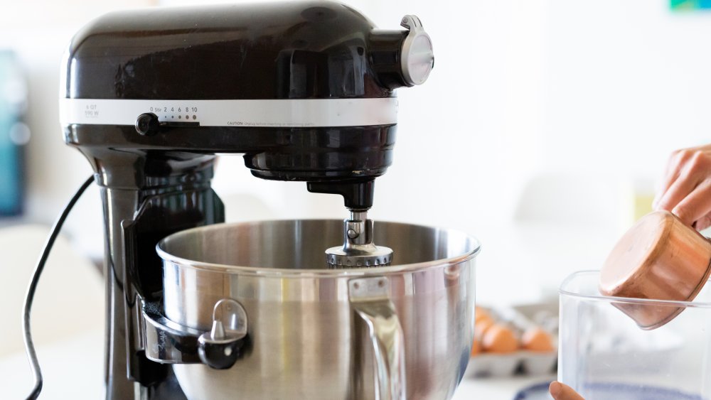 Black Kitchen aid used in home baking