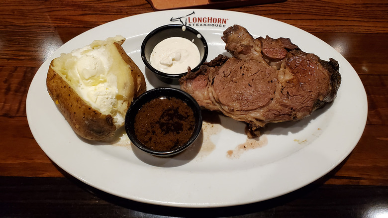 LongHorn Steakhouse steak and baked potato