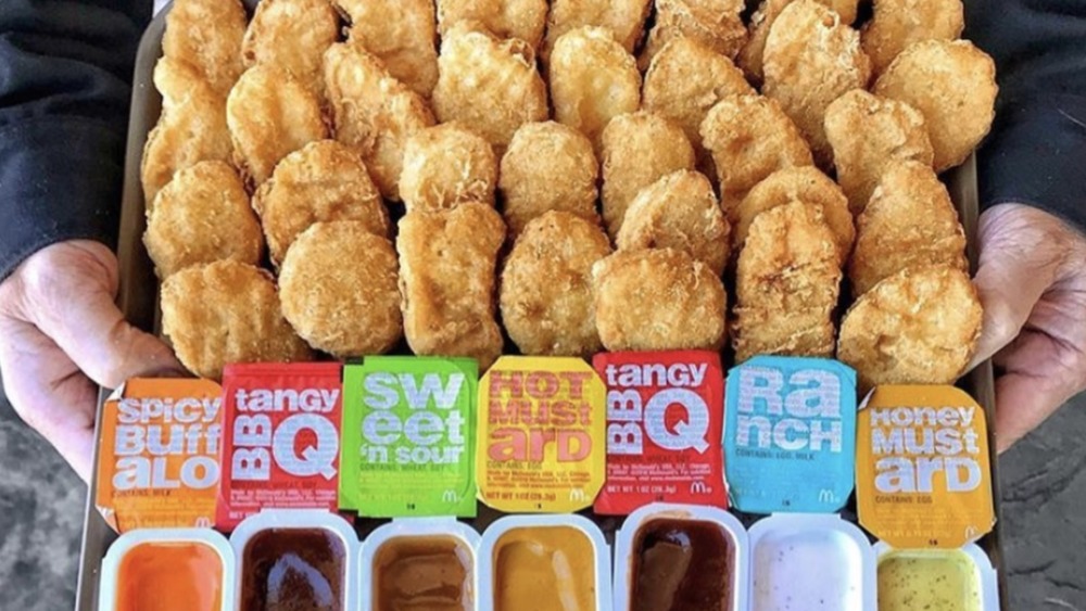 McDonald's chicken nuggets and sauce