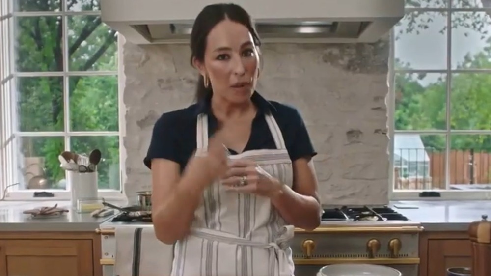 Joanna Gaines in kitchen