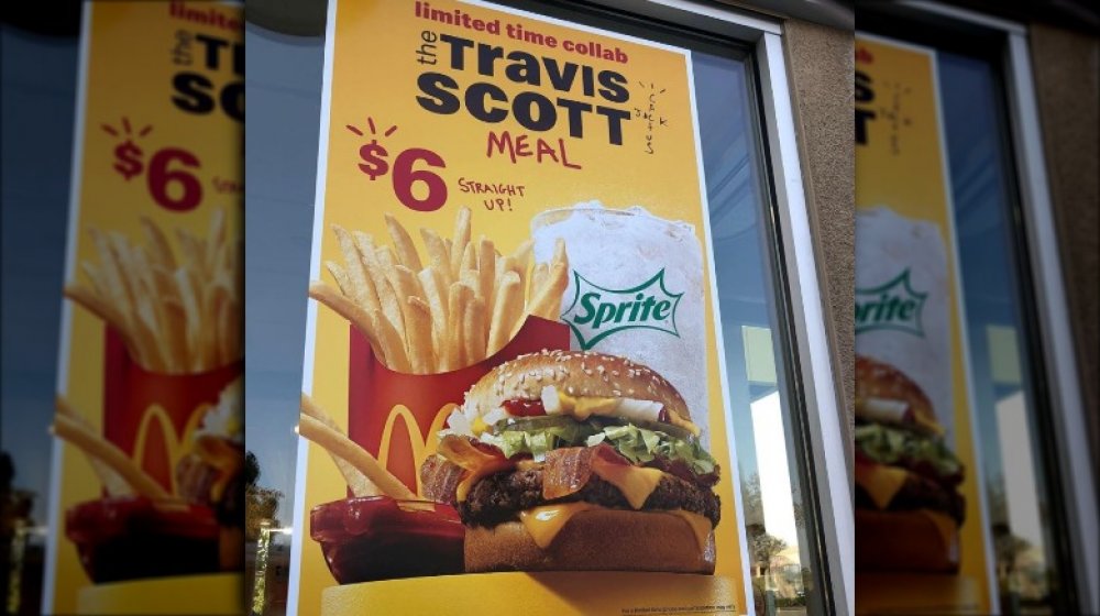 Travis Scott meal sign at McDonald's