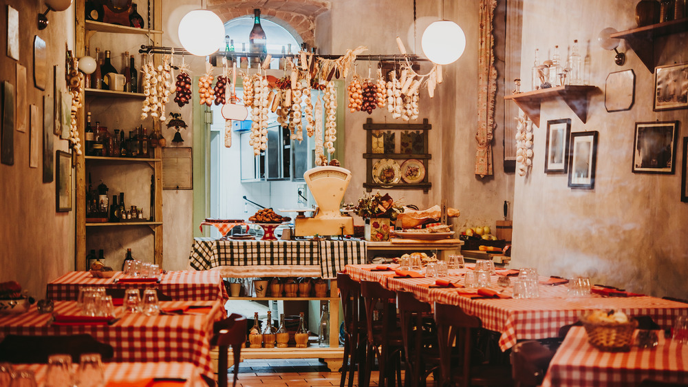 Interior of Italian restaurant