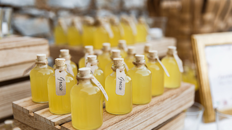 Limoncello in jars