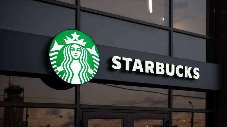 The exterior of a Starbucks