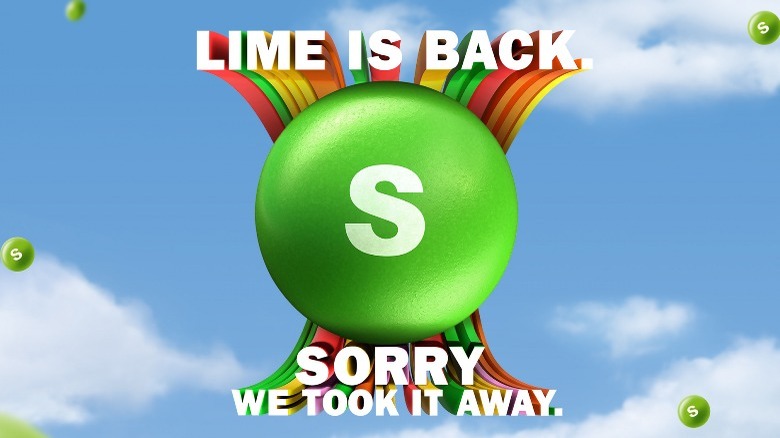 lime Skittles promotional graphic