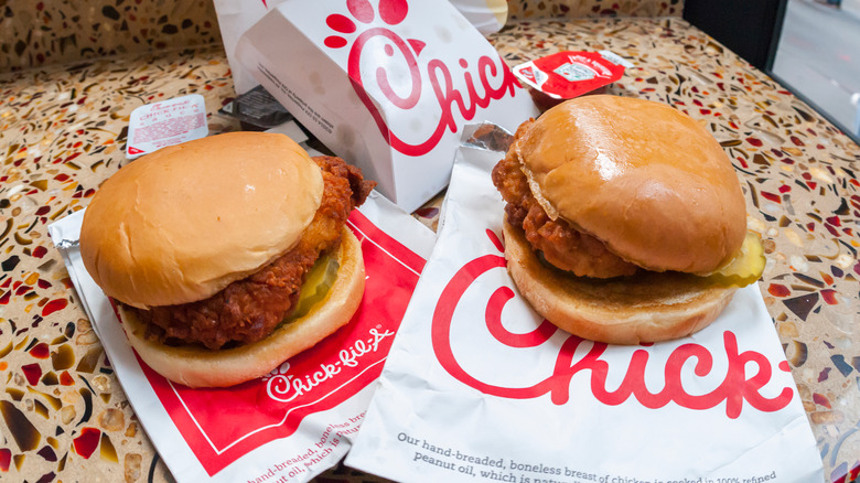 Two Chick-fil-A sandwiches