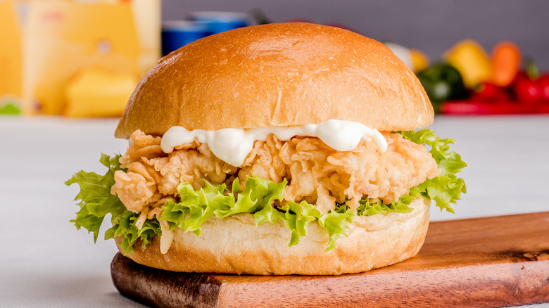 A Zinger chicken sandwich