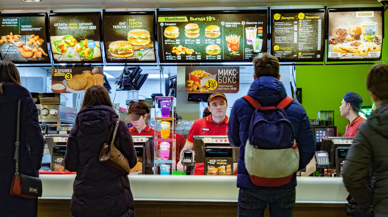 mcdonalds with menu in foreign language