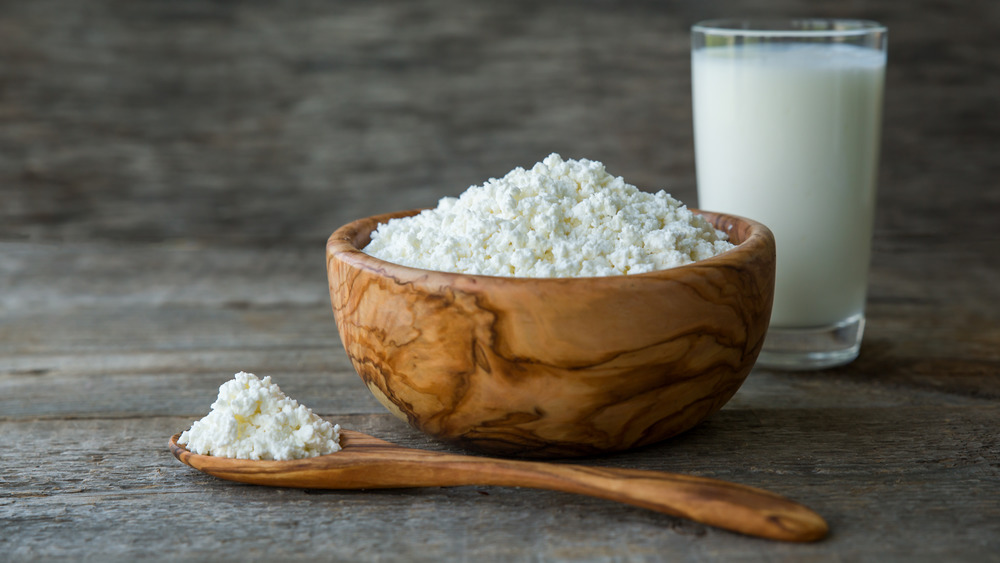 Bowl of cottage cheese